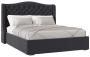 Кровать "Орнелла" (810.26) кровать 160*200 (MATT VELVET 97/Серый уголь/ОД06) - Ангстрем