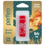 Флеш диск Perfeo 64Gb C04 RED Tiger (PF-C04RT064)