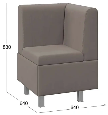 Диван угловой "Каир" Исп.2 (Велюр Camaro 05 (мокко)) - Три Я - фото в интернет-магазине Арктика