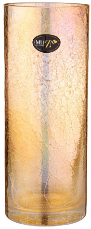 Ваза "CRACLE AMBER" 380-629-1 30 см - Арти М - фото в интернет-магазине Арктика
