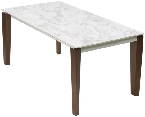 Стол обеденный ESMIR 180 (MATTE ARABESCATO/WHITE/ WALNUT) - М-Сити - фото в интернет-магазине Арктика