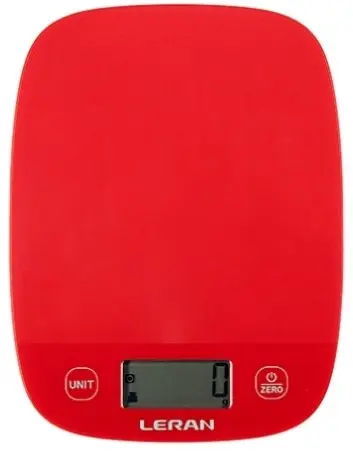 Весы кухонные LERAN EKS SIMPLE LINE RED - фото в интернет-магазине Арктика