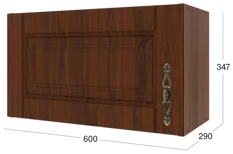 Кухня "Орех" 375.04 шкаф навесной для вытяжки ш60 (орех) - Столлайн - фото в интернет-магазине Арктика