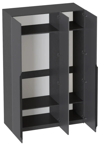 Спальня "Нора" шкаф 3-х дверн с зерк (металл бруклин/графит) - Мебельград - фото в интернет-магазине Арктика