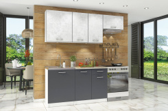 Кухня "Бланка" (СТЛ.218.00/белый/спринт/антрацит/без мойки) - Столлайн - каталог товаров магазина Арктика