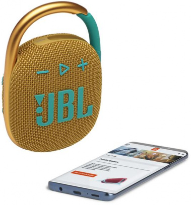 Портативная акустика JBL Clip 4 Yellow (JBLCLIP4YEL) - фото в интернет-магазине Арктика