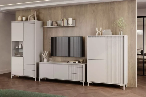 Гостиная "Свейн" (Кашемир серый) - Столлайн - фото в интернет-магазине Арктика