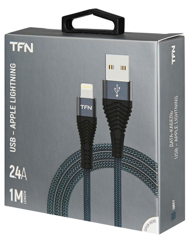 Кабель TFN USB-Lightning Forza 1m Графит (TFN-CFZLIGUSB1MGR)* - фото в интернет-магазине Арктика