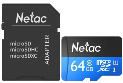 Флеш Netac 64Gb MicroSD P500 (NT02P500STN-064G-R) class 10 - каталог товаров магазина Арктика