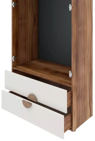 Детская "Тризиль" 476.01 шкаф 2-х дверн. с ящ. (дуб барокко/зеленый камень) - Столлайн - фото в интернет-магазине Арктика